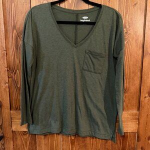 🌿 Old Navy Boyfriend Tee – Olive Green – Size S/P